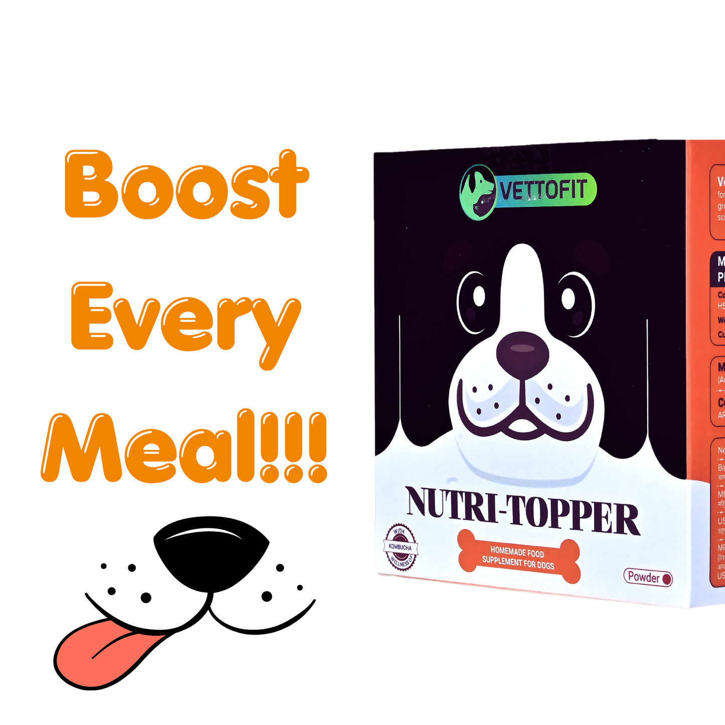 Vettofit Nutri-topper for homemade food for dogs | Everyday Balanced Nutrition for Dogs - VETTOFIT